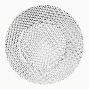 Talerz Do Ciasta Szklany 34 cm Diamond Villa Italia - Talerze - miniaturka - grafika 1