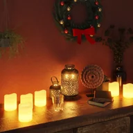 Oświetlenie świąteczne - vidaXL vidaXL Świece LED, elektryczne, pilot i timer, 24 szt., ciepła biel - miniaturka - grafika 1