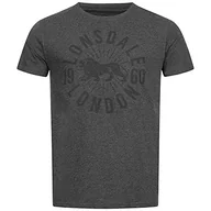 Koszulki męskie - Lonsdale Męski t-shirt Warmwell, Marl Anthra/Black, XXL - miniaturka - grafika 1
