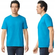Koszulki męskie - T-shirt Koszulka Męska Bawełna SOFTSTYLE Gildan GI64000 TURKUSOWA 3XL - miniaturka - grafika 1