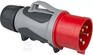 Gniazdka elektryczne - PCE Wtyczka przenośna (zwrotnica faz) 32A 5P 400V 6h IP44/54 GRIP 70253-6tt 70253-6tt - miniaturka - grafika 1