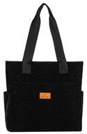 Torebki damskie - Torebka Shopper Duża Shopperka Damska Torba Na Ramię Na Zakupy Pojemna Rovicky Czarna - miniaturka - grafika 1
