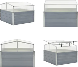 vidaXL Szklarnia szara stal ocynkowana 100×100×85 cm - Szklarnia - Szklarnie - Szklarnie - Szklarnie - Szklarnie ogrodowe vidaXL Szklarnia szara stal ocynkowana 100×100×85 cm - Szklarnia - Szklarnie - Szklarnie - Szklarnie - Szklarnie ogrodowe - miniaturka - grafika 1