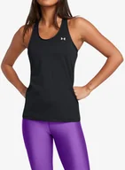 Koszulki i topy damskie - Top damski Under Armour Tech Mesh Racer Tank - black/white - miniaturka - grafika 1