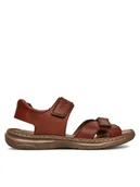 Sandały męskie - Rieker Sandały 21461-24 Brązowy - miniaturka - grafika 1