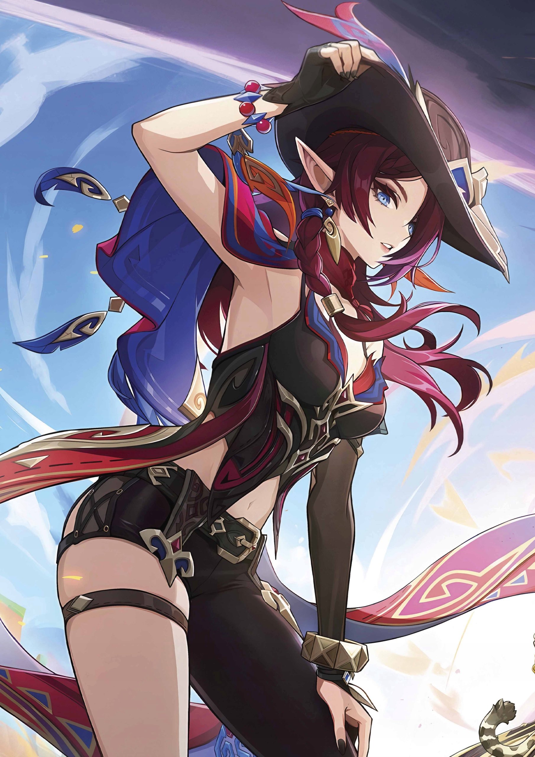 Plakat A3 Genshin Impact Anime Gra Chasca