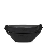 Nerki - Saszetka nerka Tommy Hilfiger Th Woven Bum Bag AM0AM13634 Czarny - miniaturka - grafika 1