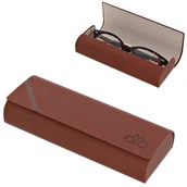 Akcesoria do okularów - Etui okularowe na magnes ET-131A brązowe - miniaturka - grafika 1