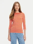 Bluzki damskie - Tommy Hilfiger Bluzka New Cody WW0WW40589 Pomarańczowy Slim Fit - miniaturka - grafika 1