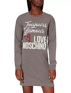 Love Moschino Sukienka damska na co dzień, ciemnoszary, 40 - Sukienki - miniaturka - grafika 1
