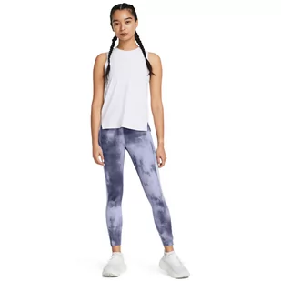 Damskie legginsy do biegania Under Armour UA Fly Fast Ankle Print Tgt - niebieskie - UNDER ARMOUR - Spodnie sportowe damskie - miniaturka - grafika 1