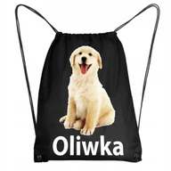 Plecaki worki - Worek Szkolny Workoplecak WF Do Przedszkola Szkoły GOLDEN PIES + IMIĘ 2 - miniaturka - grafika 1