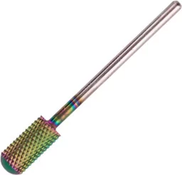 Profesjonalny frez kobaltowo wolframowy tęczowy model Barrel smooch top M 3/32" Nr 5 - Frezarki do paznokci - miniaturka - grafika 1