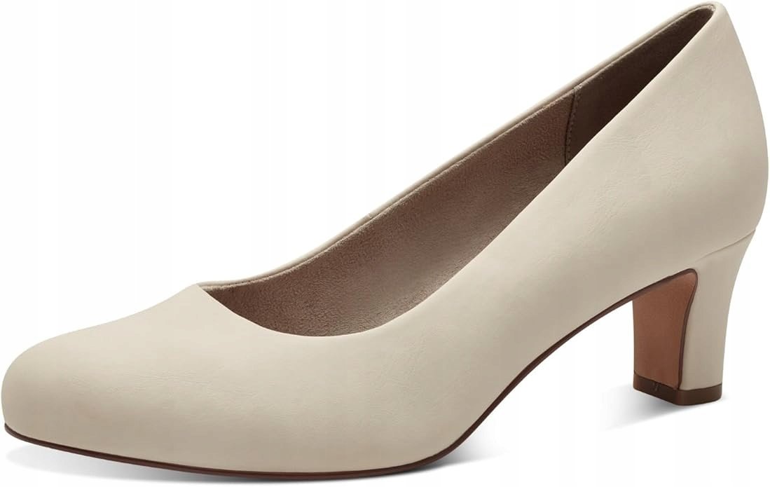 JANA BEŻOWE CZÓŁENKA NA SŁUPKU GŁADKIE KOMFORTOWE 37 JŁA