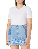 Spódnice - Desigual FAL_be Blue Skirt Spódnica damska, Niebieski, 26 - miniaturka - grafika 1