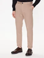 Spodnie męskie - Lindbergh Chinosy 30-01007A Beżowy Slim Fit - miniaturka - grafika 1