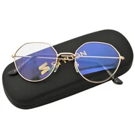 Okulary korekcyjne, oprawki, szkła - Okulary Lenonki z filtrem światła niebieskiego do komputera zerówki 3206 - miniaturka - grafika 1