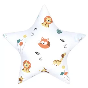 Poduszka dekoracyjna do pokoju dziecięcego 60 cm - Pluszowa poduszka dekoracyjna w kształcie gwiazdy dla dzieci aksamit safari - Kołdry i poduszki dla dzieci - miniaturka - grafika 1