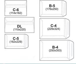 NC Koperty Koperta C6 biała HK 50 szt. folia - Koperty - miniaturka - grafika 1