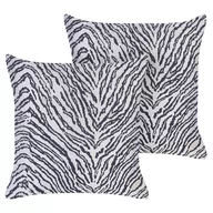 Poduszki dekoracyjne - 2 poduszki dekoracyjne w paski zebry 45 x 45 cm czarno-białe MANETTI - miniaturka - grafika 1
