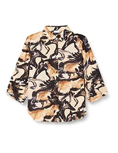 Gerry Weber Damska bluzka 160020-31420, ecru/biały/czarny nadruk, 46, Ecru/biały/czarny nadruk - Bluzki damskie - miniaturka - grafika 1