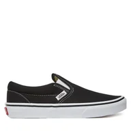 Buty dla dziewczynek - Tenisówki Vans Classic Slip On VN000D35BLK1 Czarny - miniaturka - grafika 1