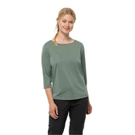 Koszulki i topy damskie - Koszulka damska Jack Wolfskin JWP 3/4 T W picnic green - S - miniaturka - grafika 1