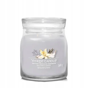 ﻿Yankee Candle SIGNATURE świeca zapachowa średnia SMOKED VANILLA & CASHMERE - Świece - miniaturka - grafika 1