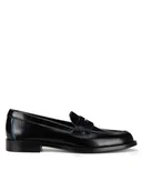 Mokasyny damskie - Gino Rossi Mokasyny MONEY-E25-25420 Czarny - miniaturka - grafika 1