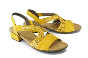 RIEKER V6216-68 yellow, sandały damskie - Rieker - Sandały damskie - miniaturka - grafika 1