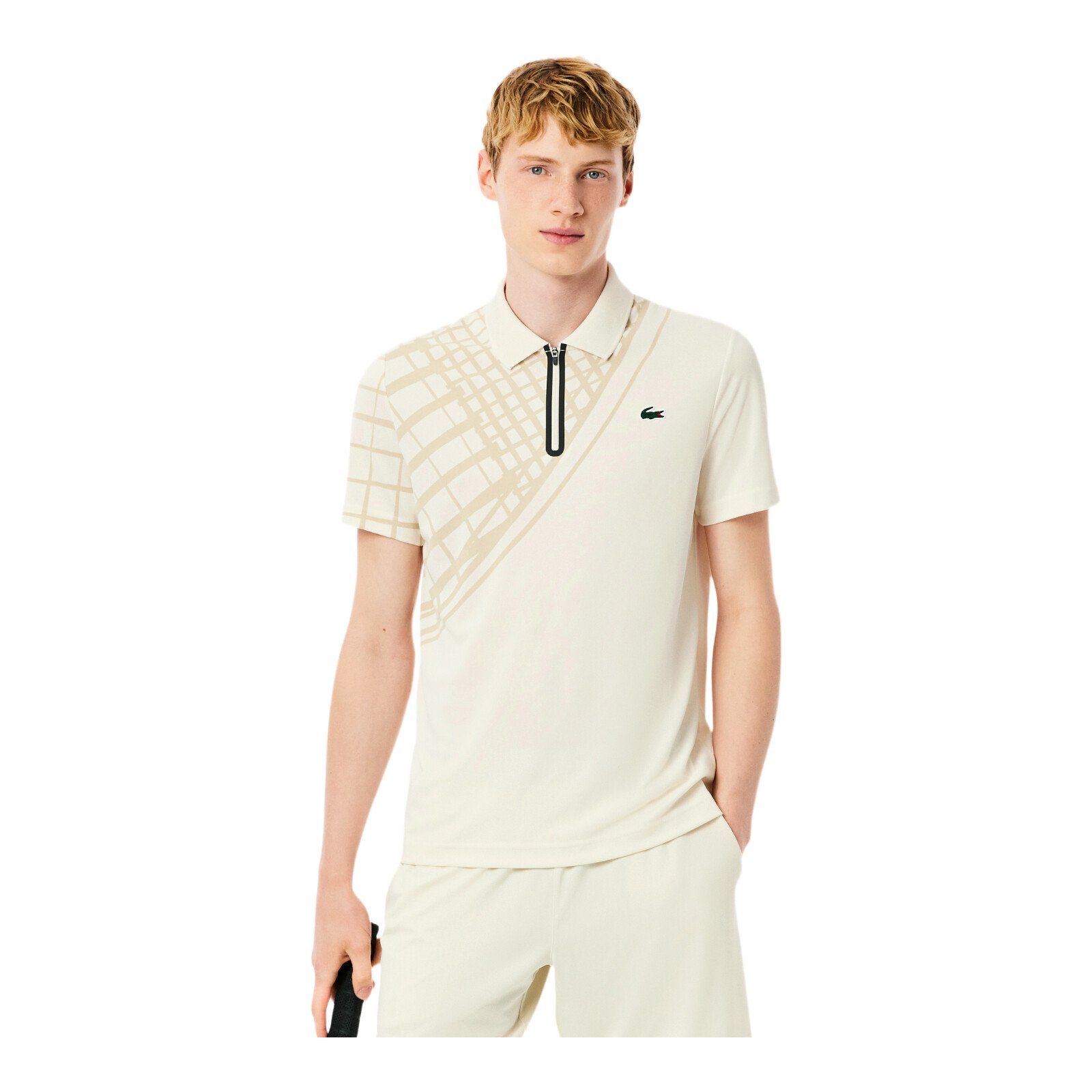 Koszulka męska Lacoste Ultra-Dry Zipped Tennis Polo Lapland S
