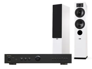 Rotel A11 MkII (czarny) + Tesi 5 (biały) - Zestawy stereo - miniaturka - grafika 1