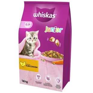 WHISKAS Junior 2x14 kg - sucha karma dla dla kociąt, z pysznym kurczakiem - Sucha karma dla kotów - miniaturka - grafika 3