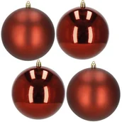 Bombki - Bombki choinkowe 4 szt. zawieszki na choinkę ozdoby świąteczne 12 cm czerwone - miniaturka - grafika 1
