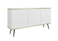 Komody - Komoda Oro K160 Czarne / Biała - miniaturka - grafika 1