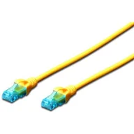 Patchcordy - Digitus Professional Patch cord UTP kat. 5e 0,5m PVC żółty DK-1512-005/Y - miniaturka - grafika 1