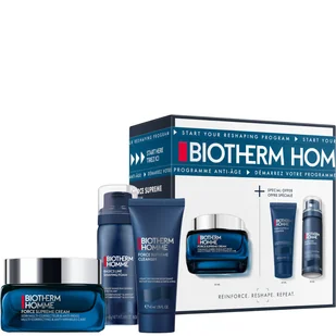 Biotherm Zestaw Homme Force Supreme Routine: Youth Architect Krem + Żel + Pianka do golenia - Zestawy kosmetyków damskich - miniaturka - grafika 1