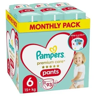 Pieluchomajtki Pampers Pants Premium Care Rozmiar 6 93 szt. Duże Pudełko - Pieluchy - miniaturka - grafika 1