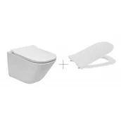 Miski WC - ROCA A34647A000 + A801732001 GAP SQUARE COMPACTO Miska 48cm WC Rimless + Deska wolnoopadająca Square SLIM - miniaturka - grafika 1