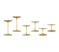 Świeczniki - Świeczniki metalowe złote zestaw 6 szt podstawki pod świece - miniaturka - grafika 1