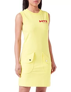 Love Moschino Damska sukienka o regularnym kroju, bez rękawów, żółta, rozmiar 38, żółty, 38 - Sukienki - miniaturka - grafika 1