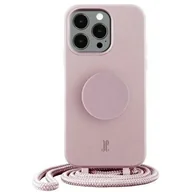 Etui i futerały do telefonów - Etui JUST ELEGANCE PopGrip do Apple iPhone 14 Pro Max Jasnoróżowy - miniaturka - grafika 1
