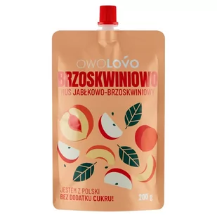 OWOLOVO Brzoskwiniowo Mus jabłkowo-brzoskwiniowy 200 g - Soki i napoje niegazowane - miniaturka - grafika 1