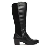 Kozaki damskie - Kozaki Caprice 9-25500-45 Czarny - miniaturka - grafika 1