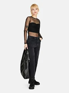 Sisley Jeansy damskie, Czarny Denim 800, 28 - Spodnie damskie - miniaturka - grafika 1