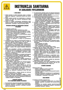Instrukcja Sanitarna W Zakładzie Fryzjerskim 25X35 Signproject Iaa43_245X350_Hn 5904937346260 - Akcesoria BHP - miniaturka - grafika 1