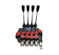 Akcesoria do hydrauliki siłowej - Rozdzielacz hydrauliczny Presko 04P40, 4-sekcyjny - miniaturka - grafika 1