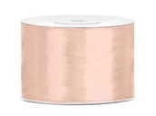 Pasmanteria - PartyDeco Tasiemka satynowa, brzoskwiniowa jasna, 50 mm / 25 m TS50-075J - miniaturka - grafika 1