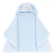 Okrycia kąpielowe dla dzieci - MAMO-TATO Okrycie ręcznik kąpielowy z kapturem 65x120 - Zając - Błękit - miniaturka - grafika 1