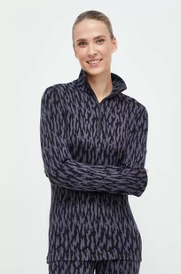 Icebreaker longsleeve funkcyjny Merino 260 Vertex kolor czarny - Bielizna sportowa damska - miniaturka - grafika 1